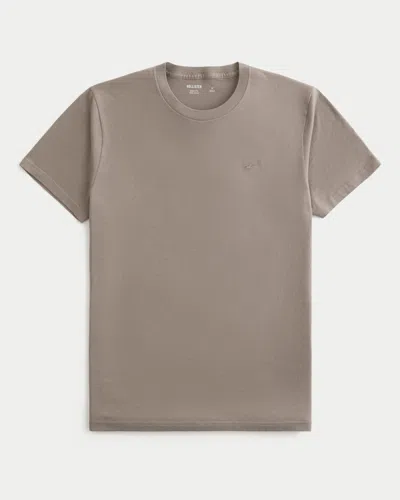 Hollister Icon Crew T-shirt In Brown