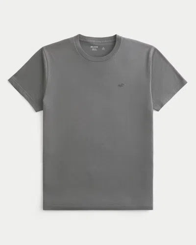 Hollister Icon Crew T-shirt In Gray