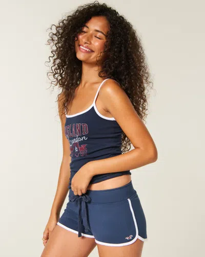 Hollister Icon Fleece Shortie Shorts In Blue