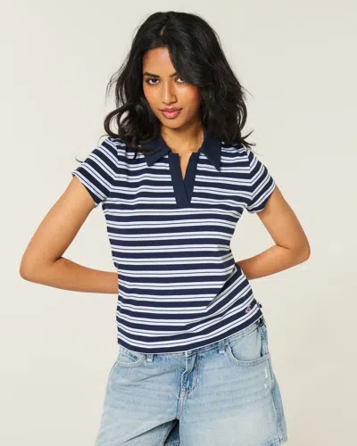 Hollister Icon Polo In Blue