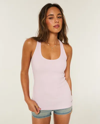 Hollister Icon Racerback Tank In Pink