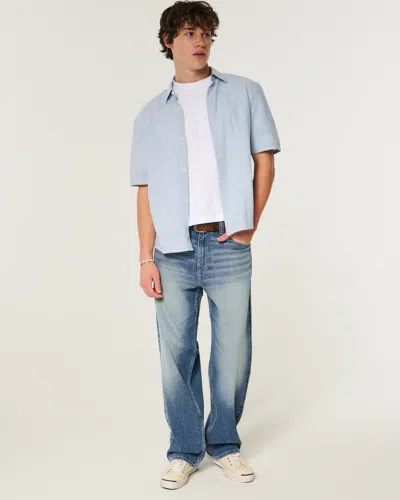 Hollister Indigo Baggy Jeans In Blue