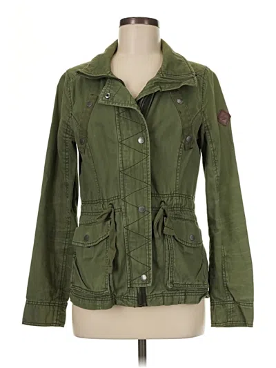 Pre-owned Hollister Jacket In Green