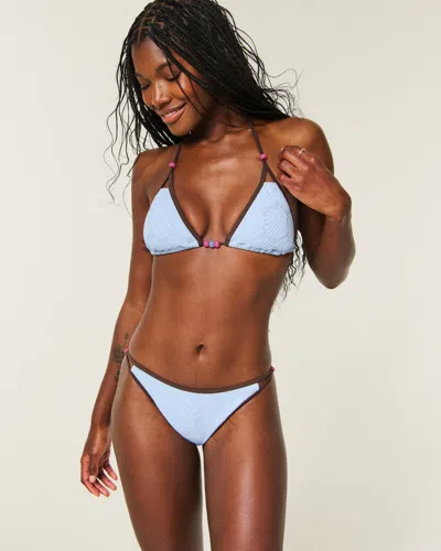 Hollister Jacquard Cheeky Bikini Bottom In Blue