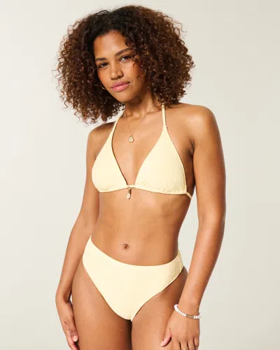 Hollister Jacquard Multi-way Triangle Bikini Top In White