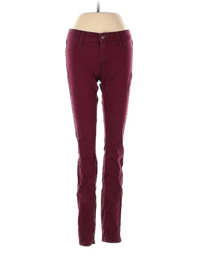 Pre-owned Hollister Jeggings In Burgundy