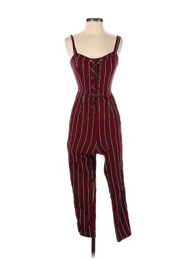 Pre-owned Hollister Jumpsuit In Burgundy