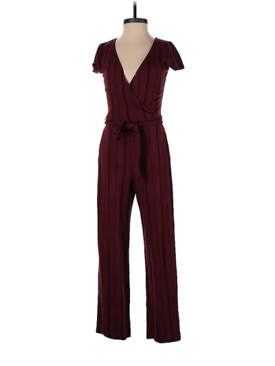 Pre-owned Hollister Jumpsuit In Burgundy