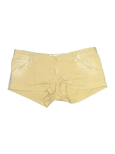 Pre-owned Hollister Khaki Shorts In Gold