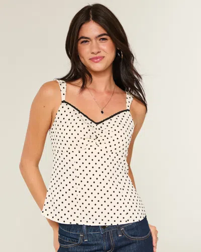 Hollister Lace Trim Chiffon Tank In Multi