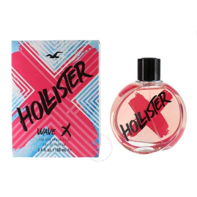 Hollister Ladies Wave X Edp Spray 3.4 oz Fragrances 857152660100 In Lime / Plum / Wave / White