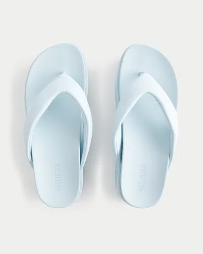 Hollister Light Blue Flatform Flip Flops