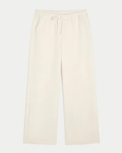 Hollister Linen-blend Baggy Pull-on Pants In White