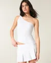 Hollister Linen-blend One-shoulder Top In White