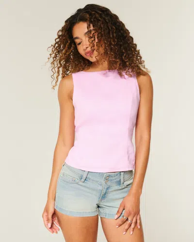 Hollister Linen-blend Open-back Top