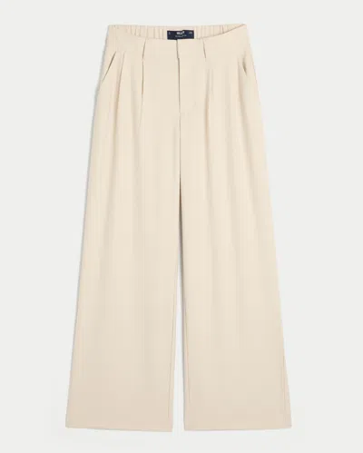 Hollister Livvy High-rise Wide-leg Pants In Neutral