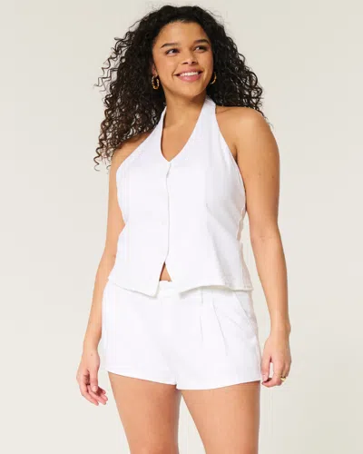 Hollister Livvy Low-rise Linen-blend Shorts 3"