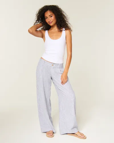 Hollister Livvy Ultra Low-rise Super Baggy Pants In Blue