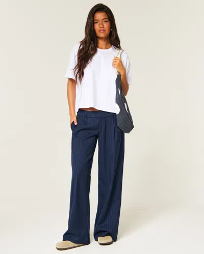 Hollister Livvy Ultra Low-rise Super Baggy Pants In Blue