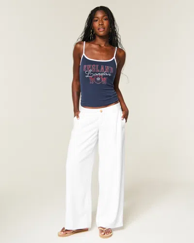 Hollister Livvy Ultra Low-rise Super Baggy Pants In White