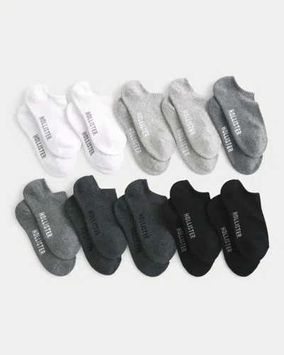 Hollister Logo Ankle Socks 10-pack In Brown