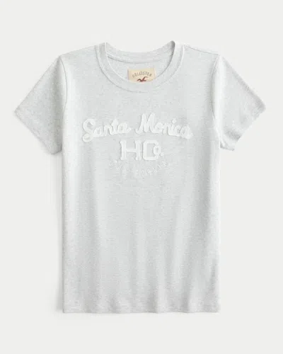 Hollister Logo Graphic Baby Tee In White