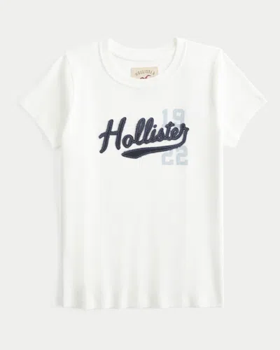 Hollister Logo Graphic Baby Tee In White