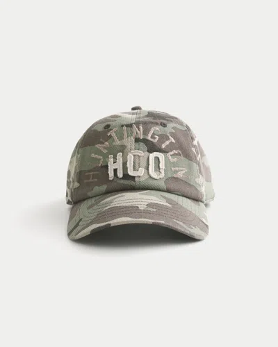 Hollister Logo Graphic Camo Baseball Hat