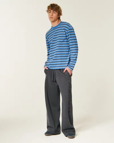 Hollister Logo Graphic Ultra-baggy Sweatpants In Gray