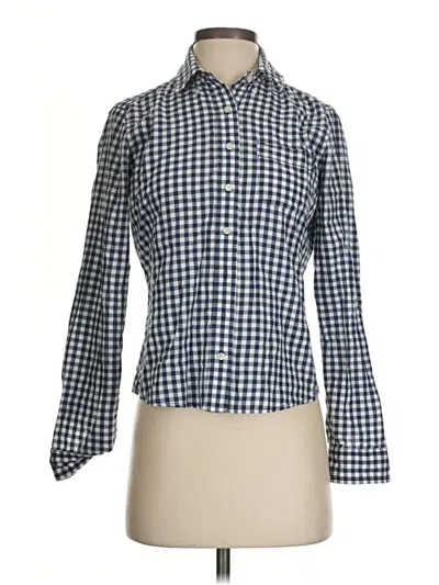Pre-owned Hollister Long Sleeve Blouse In Blue
