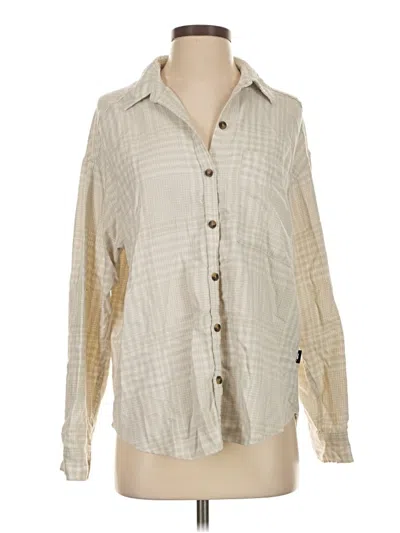 Pre-owned Hollister Long Sleeve Blouse In Brown