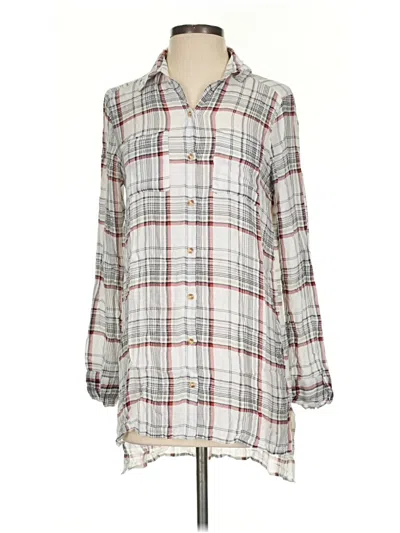 Pre-owned Hollister Long Sleeve Blouse In Gray