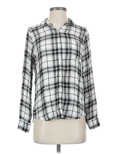 Pre-owned Hollister Long Sleeve Blouse In Silver