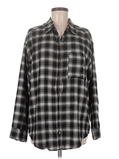 Pre-owned Hollister Long Sleeve Button Down Shirt In Black