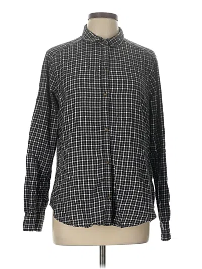 Pre-owned Hollister Long Sleeve Button Down Shirt In Black