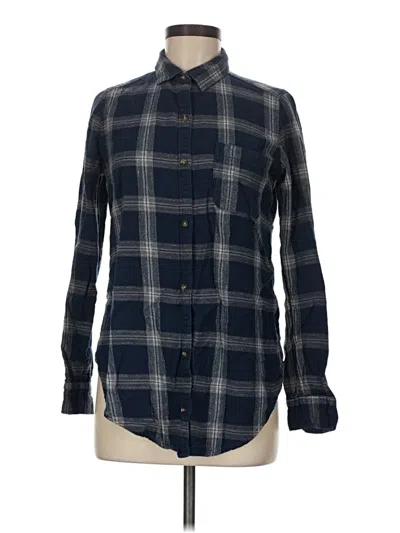 Pre-owned Hollister Long Sleeve Button Down Shirt In Blue