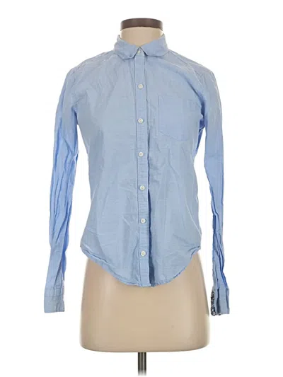 Pre-owned Hollister Long Sleeve Button Down Shirt In Blue