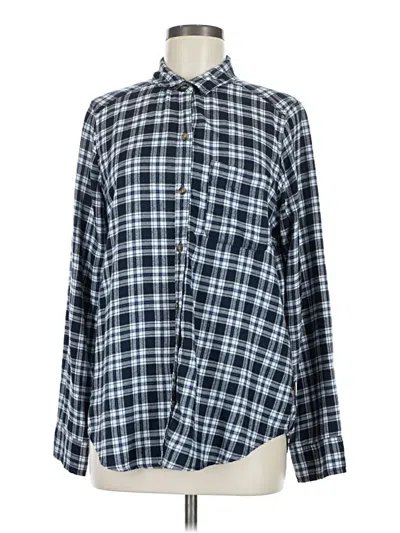 Pre-owned Hollister Long Sleeve Button Down Shirt In Blue