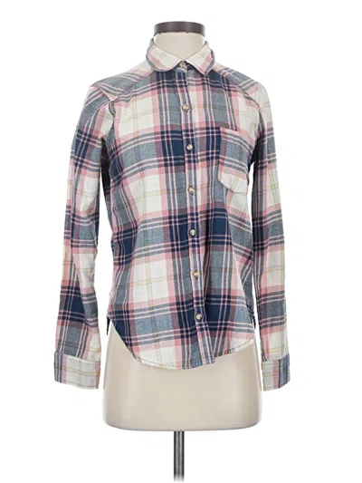 Pre-owned Hollister Long Sleeve Button Down Shirt In Blue