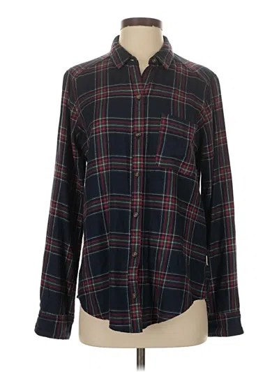 Pre-owned Hollister Long Sleeve Button Down Shirt In Burgundy