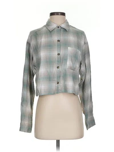 Pre-owned Hollister Long Sleeve Button Down Shirt In Gray