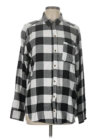 Pre-owned Hollister Long Sleeve Button Down Shirt In Gray