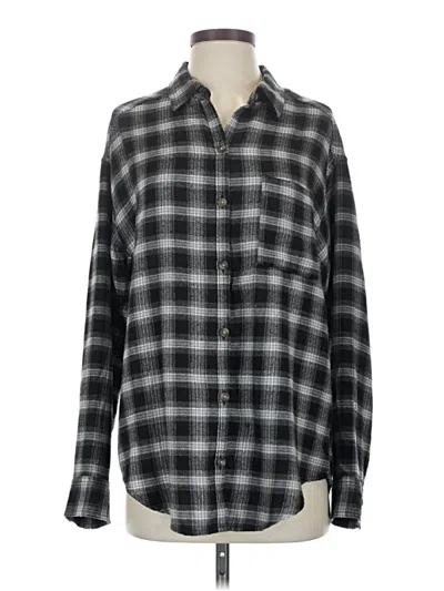 Pre-owned Hollister Long Sleeve Button Down Shirt In Gray