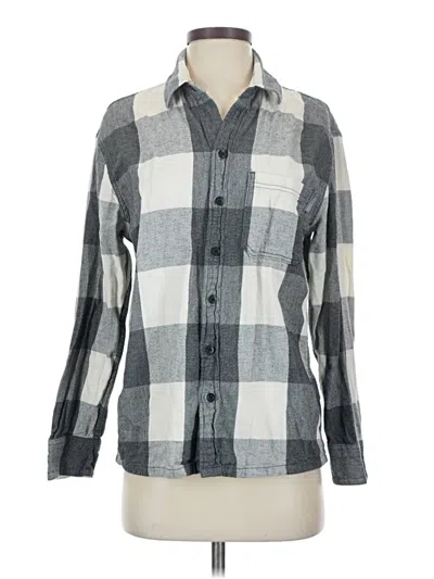 Pre-owned Hollister Long Sleeve Button Down Shirt In Gray