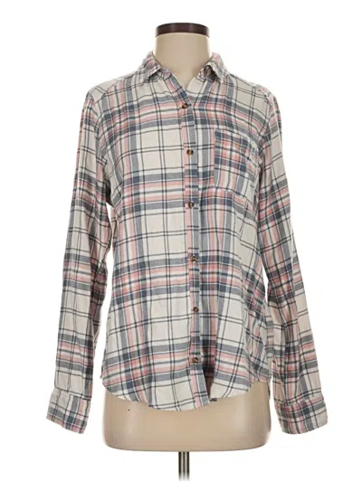 Pre-owned Hollister Long Sleeve Button Down Shirt In Gray