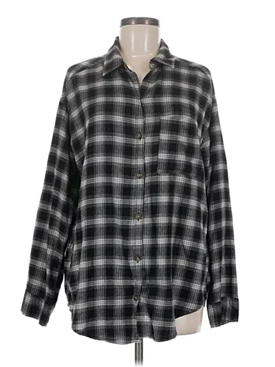 Pre-owned Hollister Long Sleeve Button Down Shirt In Gray