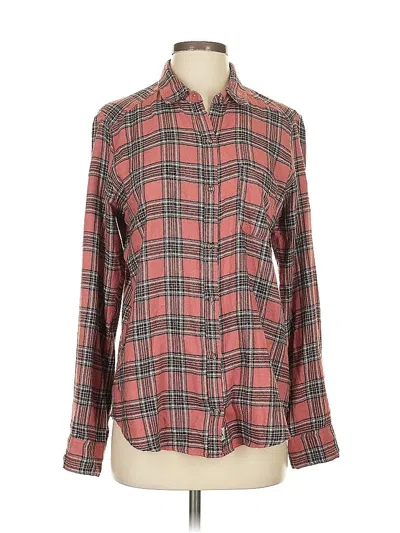 Pre-owned Hollister Long Sleeve Button Down Shirt In Pink