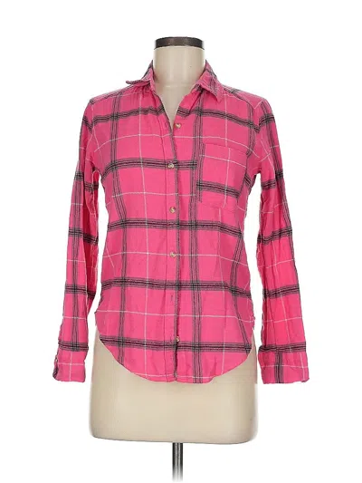 Pre-owned Hollister Long Sleeve Button Down Shirt In Pink