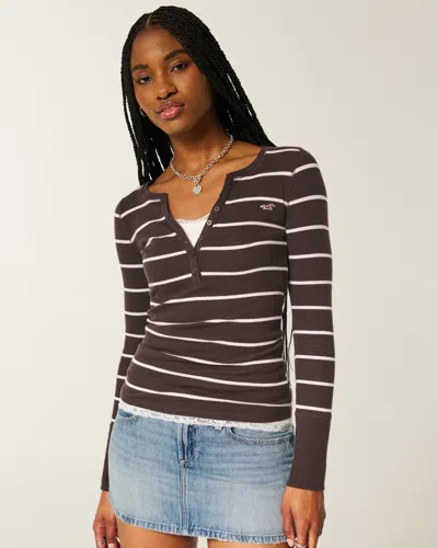 Hollister Long-sleeve Icon Henley In Multi