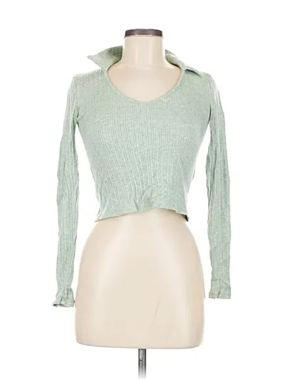 Pre-owned Hollister Long Sleeve T-shirt In Green